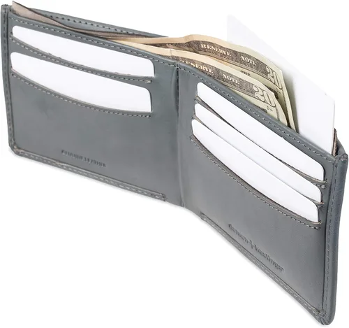 Miniatura 4 de Damen + Hastings Cartera RFID delgada plegable para hombre, Cartera plegable delgada Rfid