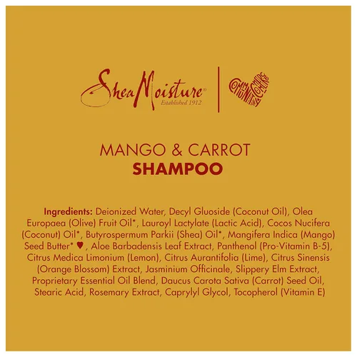 Miniatura 18 de SheaMoisture Champú extra nutritivo para el cuidado del cabello para niños Mango Zanahoria con manteca de karité 8 oz
