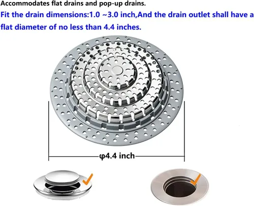 Miniatura 5 de XAJOON Recogedor de pelo de drenaje de bañera, protector de bañera adecuado para bañera, desagües emergentes. (producto patentado)