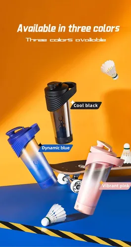 Miniatura 5 de Botella agitadora eléctrica de proteínas, vaso de batido eléctrico recargable de alta velocidad, hecho de tritán, sin BPA, taza mezcladora portátil