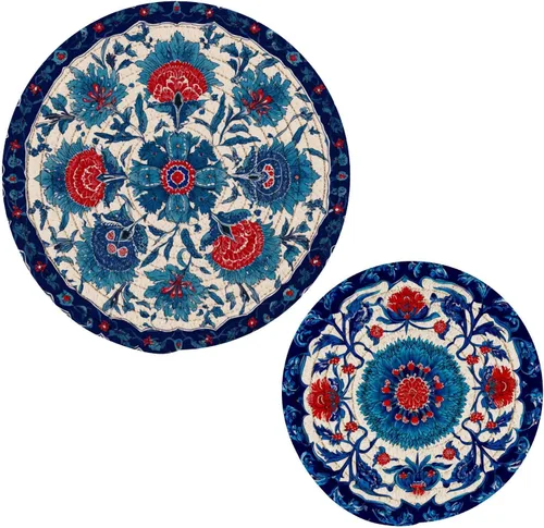 Miniatura 53 de Salvamanteles de flores de amapola otoñal para platos calientes, ollas y sartenes, salvamanteles tejidos de algodón, redondo, grande, decoración
