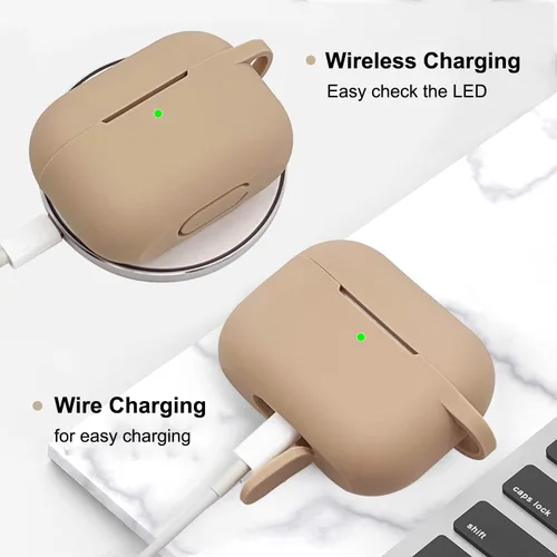 Miniatura 4 de Koujaon Funda de silicona suave compatible con Airpods Pro con llavero de pulsera para Apple Airpod Pro de 1ª generación, funda para mujer