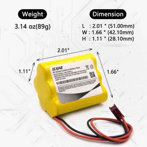 Miniatura 2 de Paquete de 5 baterías Ni-Cd de 6 V AA de 600 mAh compatibles con Sure-Lite 026-149, SL026-149, S/L 026-149, ANIC1204, Energizer 41B020AF17201