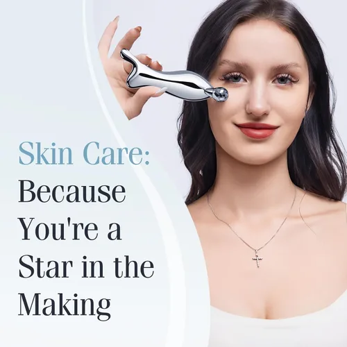Miniatura 3 de Herramientas faciales Gua Sha 4 en 1, rodillo facial de metal para masaje de drenaje linfático para arrugas y levantamiento, herramienta Gua Sha
