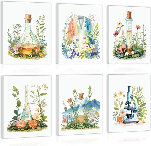 Miniatura 7 de CHDITB Divertidas impresiones artísticas con citas de lectura, juego de 6 marcos motivacionales positivos para leer más, póster para lectores