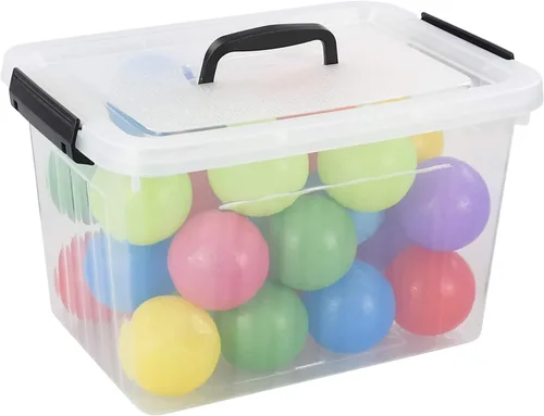 Miniatura 8 de Caja de almacenamiento de plástico de 12 cuartos de galón, contenedor de almacenamiento con asa, 1 paquete