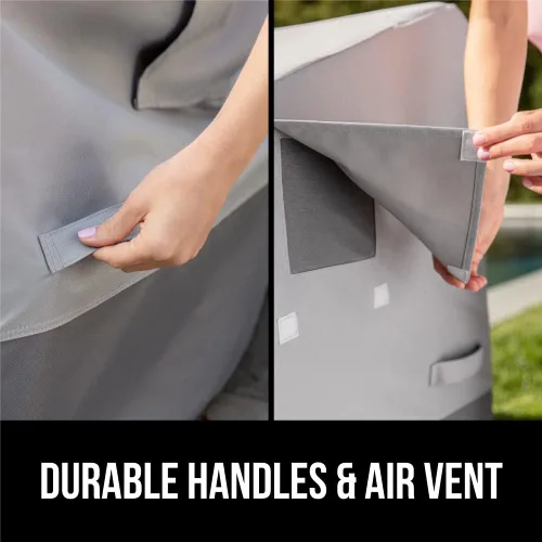 Miniatura 4 de GORILLA GRIP Funda impermeable grande para sofá de patio al aire libre, 58 pulgadas, juegos de fundas ajustables para muebles para invierno