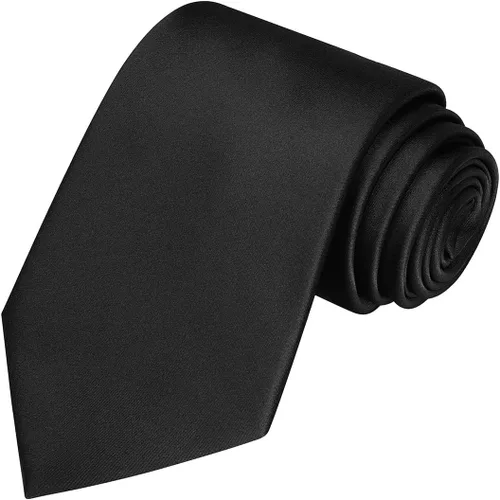 KissTies Corbata de satén sólido, corbata de color puro, corbatas para hombre + caja de regalo