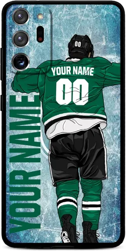 Miniatura 10 de Funda personalizada de bricolaje con nombre y número de hockey sobre hielo para Samsung Galaxy Note 20/20 Ultra 10 Pro Note 9 8, silicona líquida