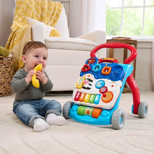 Miniatura 10 de VTech Andador de Aprendizaje de Sentado a de Pie (Empaque Libre de Frustraciones), Azul