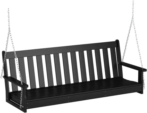 Miniatura 4 de POLYWOOD GNS60BL Vineyard - Columpio para exteriores de 60 pulgadas, color negro