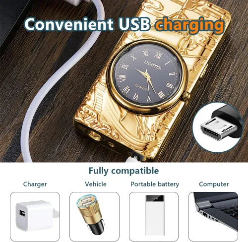 Miniatura 5 de GADATOP Encendedor de vela - Encendedor de arco eléctrico multifuncional, resistente al viento, iluminación LED de esfera luminosa de metal de moda