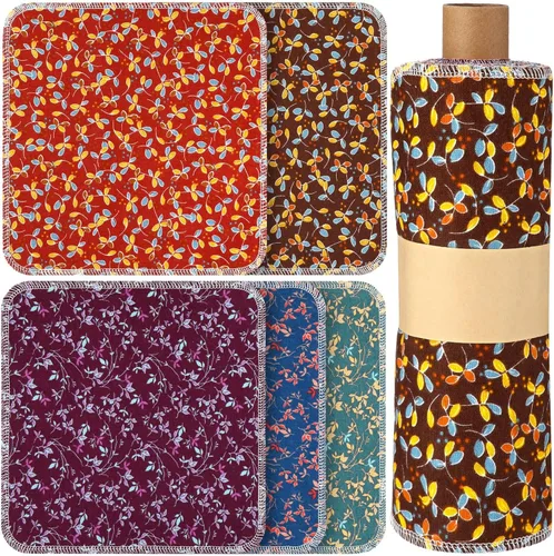 Miniatura 8 de VitalCozy 25 toallas de papel reutilizables de algodón reutilizables, absorbentes y lavables, con rollo de paños de cocina para cocina
