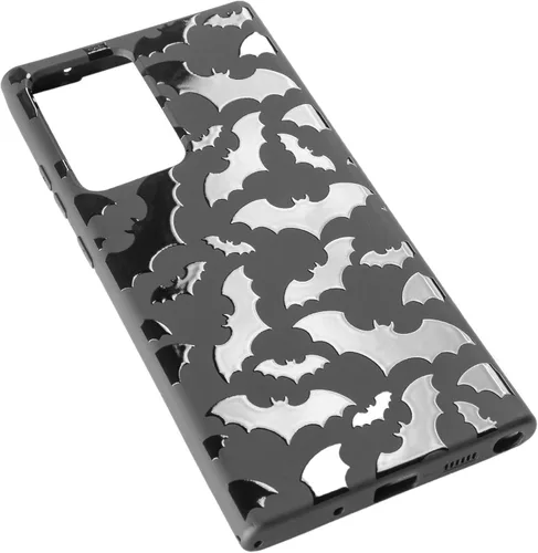 Miniatura 3 de Funda de teléfono negra mate compatible con Samsung Galaxy S22 Ultra 5G 2022 – Funda de goma a prueba de golpes, lindos murciélagos, espeluznante