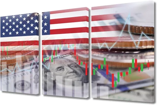 Miniatura 50 de Arte de pared de Crisis in USA para sala de estar, bandera de Estados Unidos, decoración del hogar, gráficos de otoño en Estados Unidos de América