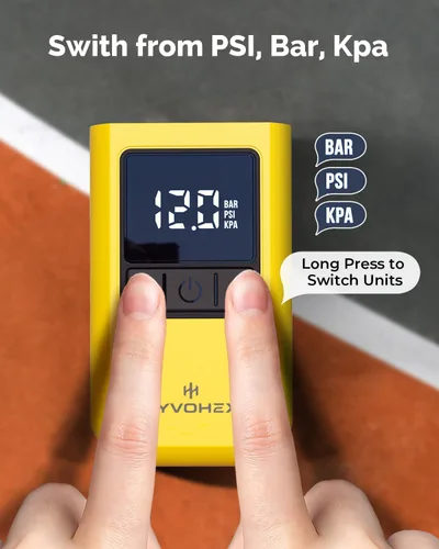 Miniatura 7 de Bomba de Aire para Pelotas Deportivas, Bomba de Baloncesto Eléctrica Portátil con Inflado Ultra Rápido, con Pantalla LED Digital, Bomba de Aire