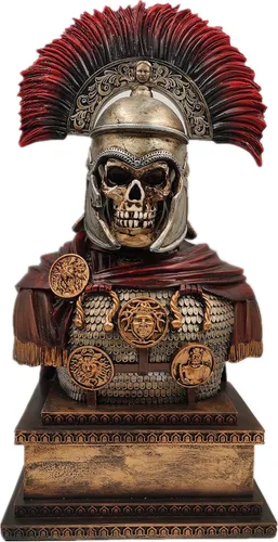 Miniatura 4 de LOOYAR - Estatua de resina de centurión romano muertos vivientes para decoración de escritorio de oficina en casa Undead Roman centurion design