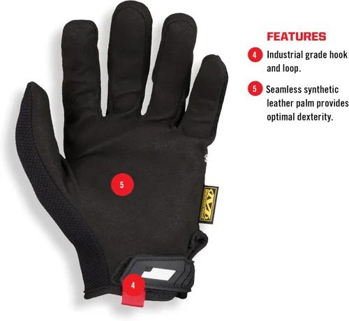 Miniatura 10 de Mechanix Wear Guantes de trabajo originales - Guantes de trabajo multiusos para exteriores - Ajuste seguro - Duraderos y lavables a máquina