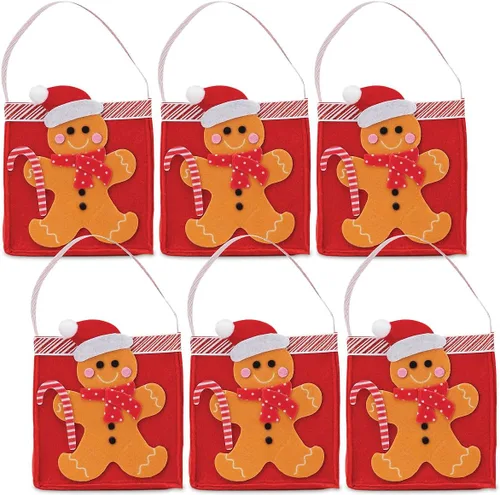Miniatura 9 de Cardinal Ornament - Bolsas de fieltro de Navidad – Juego de 5 bolsas de regalo para niños, fiestas de vacaciones, decoración de profesores