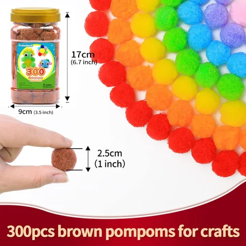 Miniatura 77 de Praisebank Pompones rojos, 90 unidades, 1.5 pulgadas, perfectos para artes y manualidades