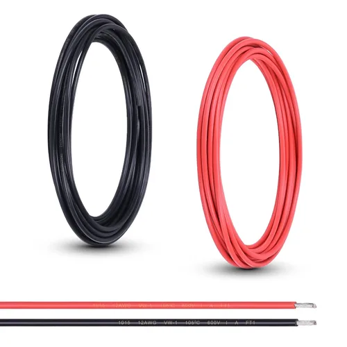 Miniatura 12 de Cable eléctrico de 10 AWG, cable de cobre estañado rojo y negro para audio de automóvil, automóvil, remolque, marina, luz LED