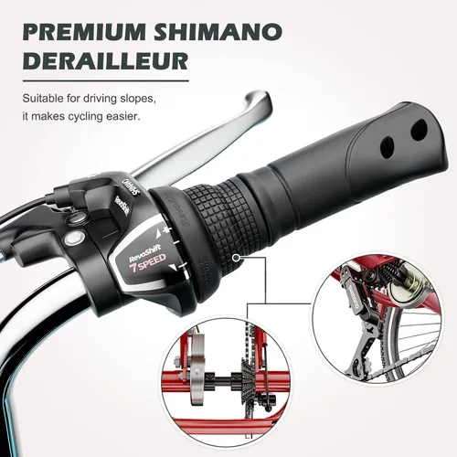 Miniatura 2 de ABORON Triciclo para adultos, bicicleta de 3 ruedas para adultos, triciclo para adultos, llantas de doble pared, triciclo para mujeres y hombres