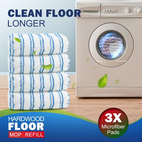 Miniatura 5 de Matthew - Dos combinaciones de mopa de microfibra compatibles con mopa de microfibra Hardwood Floor'N More, lavables de 15 x 8 pulgadas, 6 repuestos