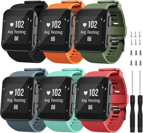 Miniatura 29 de GVFM banda compatible con Garmin Forerunner 35, silicona suave correa de repuesto para reloj inteligente Garmin Forerunner 35, se ajusta a muñeca