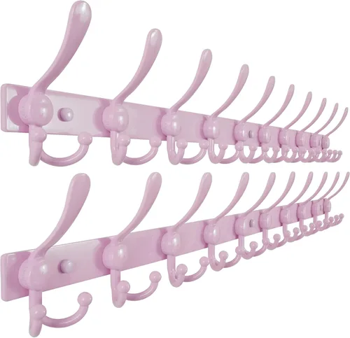 Miniatura 30 de Dseap - Perchero para montaje en pared, base resistente calibre 12 vs Flimsy de 0.039 pulgadas, ganchos sólidos antidesgarros, montaje en perno