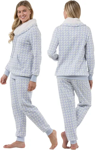 Miniatura 2 de PajamaGram Conjuntos de pijama para mujer, pijama de invierno para mujer, cuello redondo de oveja