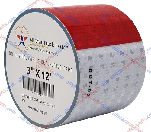 Miniatura 5 de All Star Truck Parts Cinta de visibilidad DOT-C2 aprobada para camión reflectante, color rojo y blanco (1 pulgada x 30 pies)