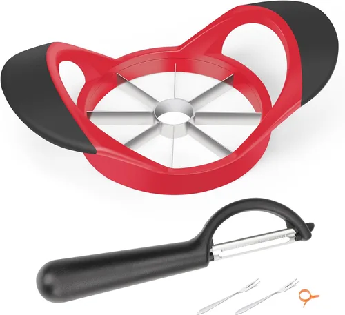 Miniatura 9 de 12 cuchillas de acero inoxidable súper afiladas de 4.72 pulgadas, cortador y divisor de manzana, 1 pelador súper afilado, 2 tenedores de frutas y 1