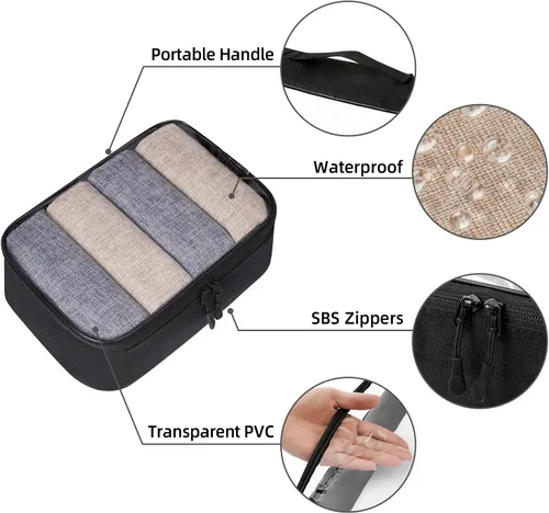 Miniatura 3 de BAGAIL Organizador de embalaje transparente para accesorios de viaje Maleta de equipaje