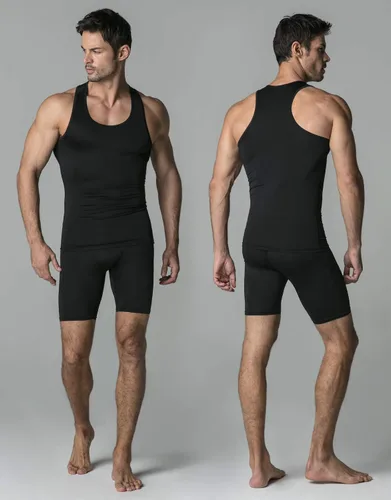 Miniatura 6 de ATHLIO Paquete de 3 camisetas sin mangas de compresión para hombre, para correr, baloncesto, entrenamiento, capa base