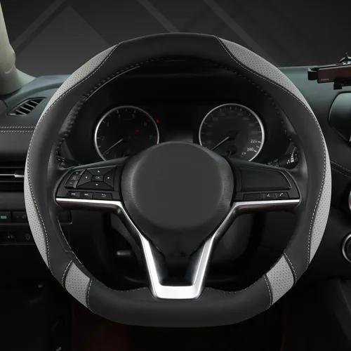 Miniatura 2 de West Llama Funda para Volante de Coche de Fondo Plano para Nissan, Funda para Volante en Forma de D para Rogue, Altima, Kicks