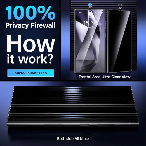 Miniatura 7 de X-it Protector de pantalla para Samsung Galaxy S23 Ultra/S22 Ultra, privacidad [alineación automática/eliminación de polvo], sin burbujas