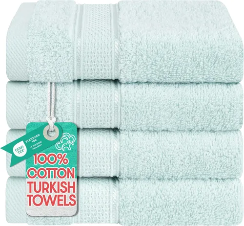 Miniatura 30 de American Soft Linen - Juego de toallas de mano Salem, 4 unidades de lujo de 600 GSM, 100 % algodón para baño, toallas de 13 x 13 pulgadas de mano