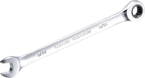 Miniatura 5 de uxcell Llave combinada de trinquete de 5/16 pulgadas SAE 72 dientes Herramientas de llave de trinquete de 12 puntos, Cr-V