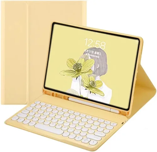 Miniatura 10 de Funda de teclado para iPad Air de 13 pulgadas (M4-2026, M3-2025, M2-2024)/Pro de 12.9 pulgadas (6ª, 5ª, 4ª generación, 3ª generación), funda de Azul
