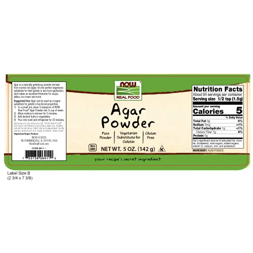 Miniatura 2 de NOW Foods Agar en polvo, 5 onzas