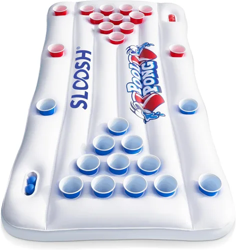 SLOOSH Juego de juguetes de piscina, juego de lanzamiento de pong, juguetes de agua para adultos y niños, juegos familiares, flotadores inflables,