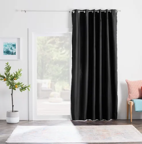 Miniatura 11 de Linenspa Juego de 2 paneles de cortinas opacas 85% - Cortinas negras de 84 pulgadas de largo, aislamiento térmico, reducción de ruido, esenciales