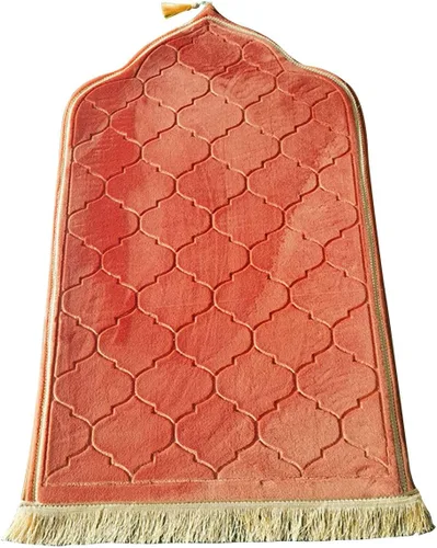 Miniatura 4 de Alfombra de oración musulmana, alfombra musulmana gruesa y suave de terciopelo, alfombra de oración musulmana portátil, alfombra de oración turca