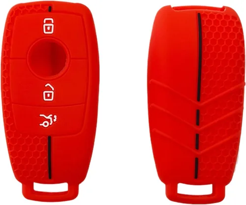 Miniatura 4 de Funda de silicona para llavero para Mercedes-Benz A C Clase E E200L E300L E320 Vision Van M GL R CLK (negro)