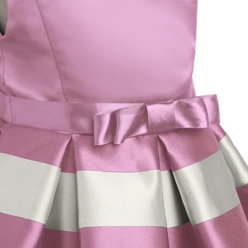 Miniatura 10 de NSSMWTTC 2-10T - Vestidos de rayas para niñas pequeñas, vestido de fiesta de boda de Navidad