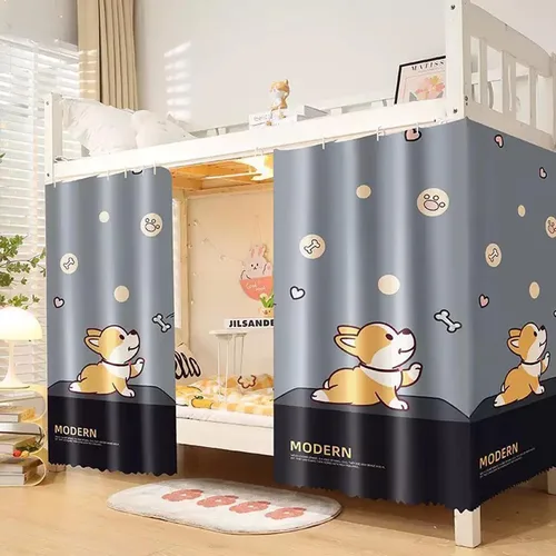 Miniatura 11 de Navhao 2 Paneles, Cortinas de Litera Inferior de Tela Dosel de Cama Cortinas para Estudiantes Redes de Sombreado para Cama Individual, 45.3*78.7