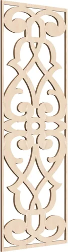 Miniatura 12 de 9 3/8"W x 24 3/8"H x 1/4"T Bellaire Decorativos Paneles de pared de madera calado, abedul
