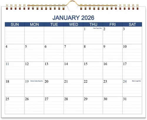 Calendario 2026 2027 – Calendario de pared de abril de 2026 a junio de 2027 a 15 meses con papel grueso para planificación y organización para el