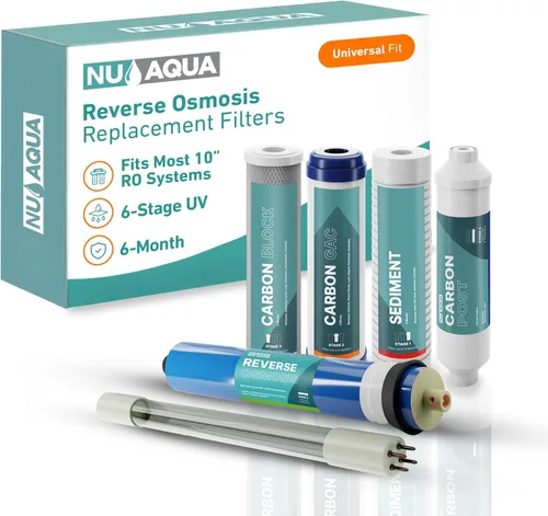 Miniatura 8 de NU Aqua Sistema de Filtro de Agua Potable de Ósmosis Inversa Set de Reemplazo - Kit de 4 Etapas de 1 Año para Debajo del Fregadero - Incluye Filtros