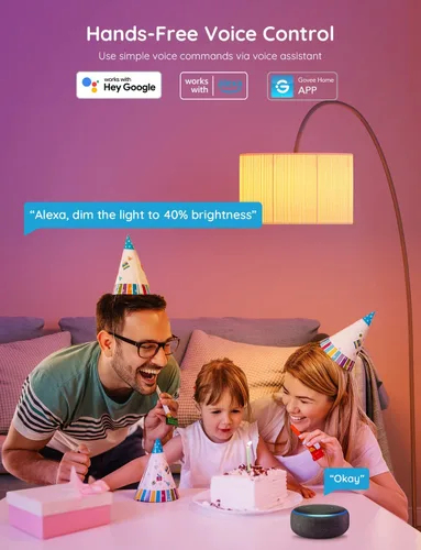 Miniatura 3 de Govee Bombillas inteligentes, bombilla que cambia de color, funciona con Alexa y Google Assistant, 16 millones de colores RGBWW, bombillas LED WiFi